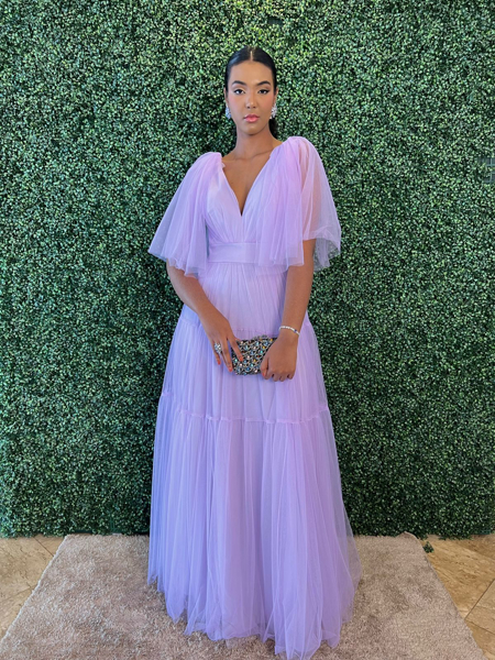 Vestido de madrinha lilás para best sale alugar
